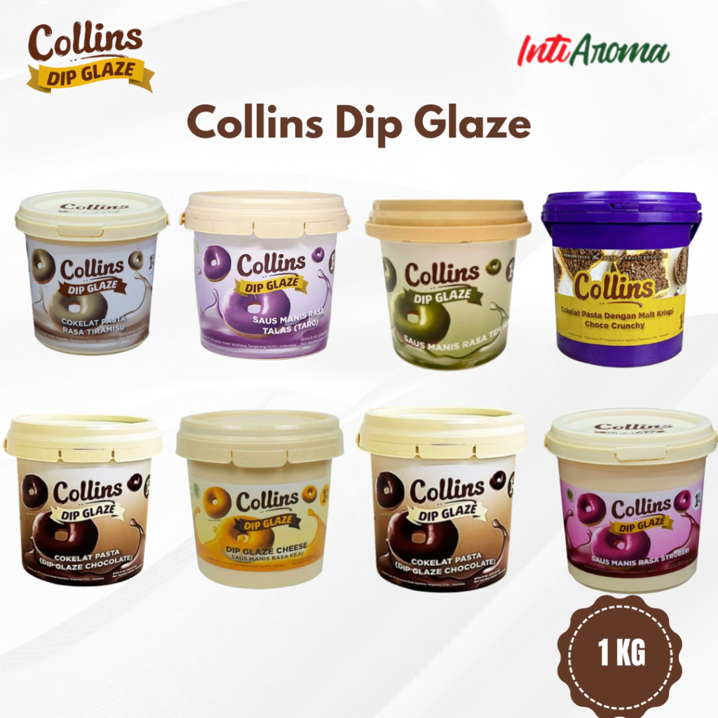 

Collins Dip Glaze Donat 1kg Inti Aroma (Rasa Cokelat, Strawberry Cheese, Taro, Matcha dll)