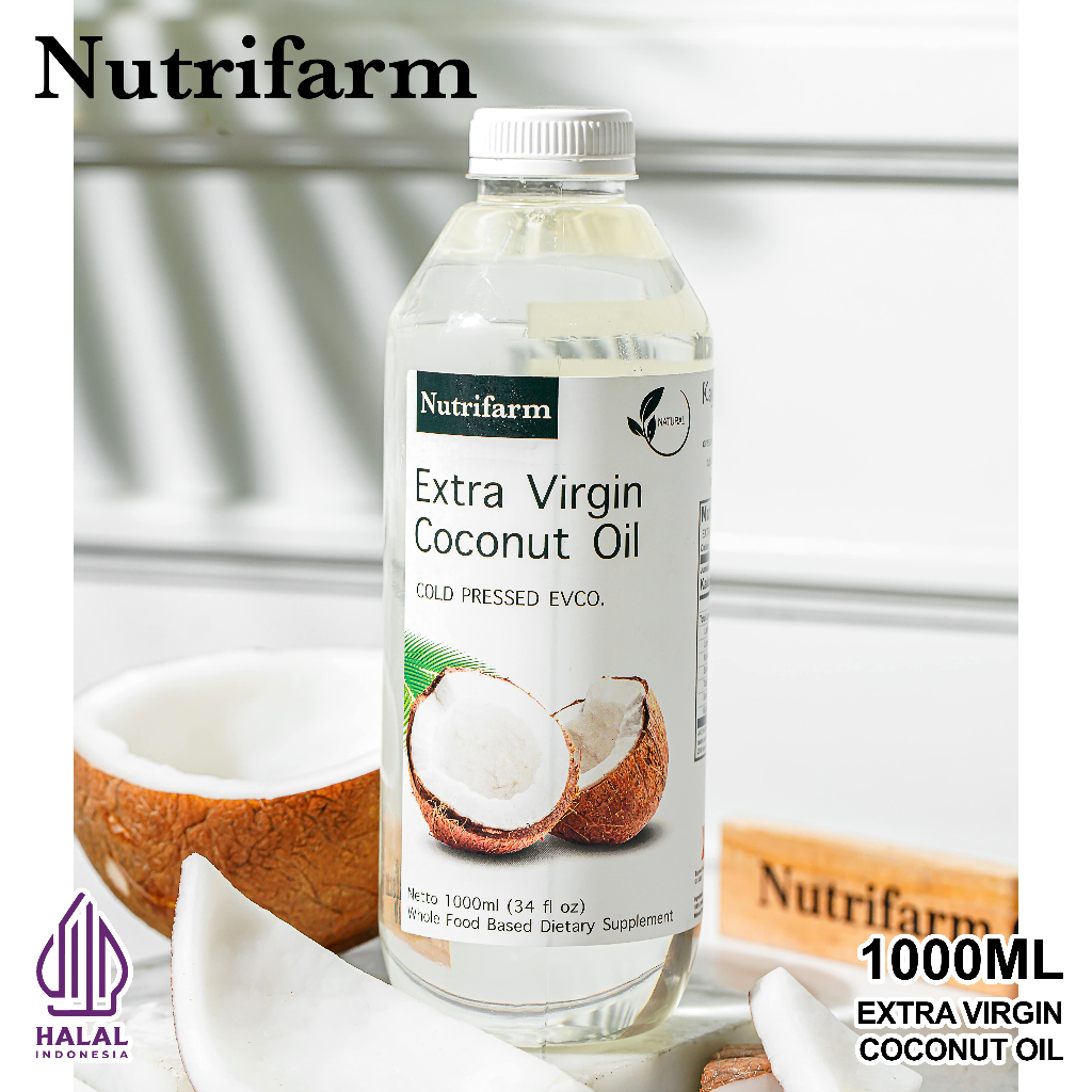 

NUTRIFARM VIRGIN COCONUT OIL 1000ML UNTUK KUCING UNTUK BAYI UNTUK ANJING UNTUK RAMBUT 1 LITER SUKA MPASI IKAN DORANG / MINYAK KELAPA MURNI UNTUK RAMBUT VCO MPASI GORENG ASLI SR12 UNTUK BAYI