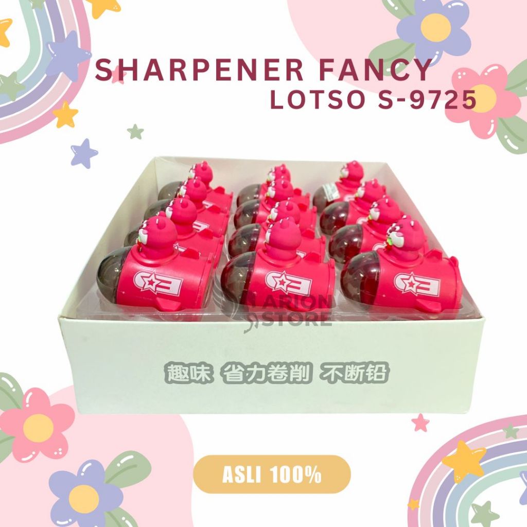 

[ARION STORE] RAUTAN PENSIL FANCY LOTSO / SHARPENER LOTSO S-9725 [PCS]