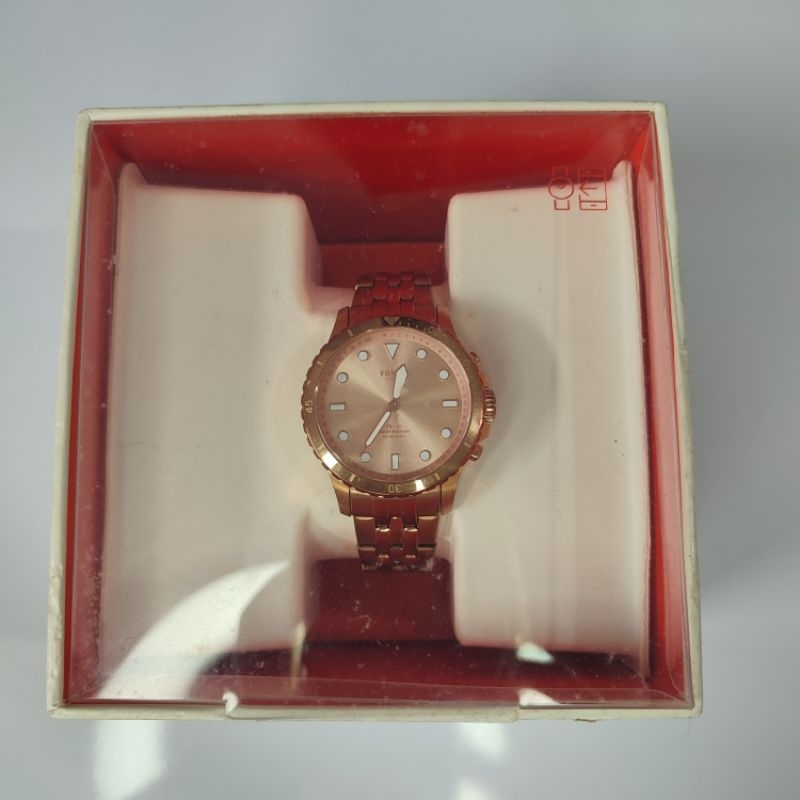 [PRELOVED] Jam Tangan Wanita Fossil Hybrid Smartwatch FB-01 Rose Gold Original