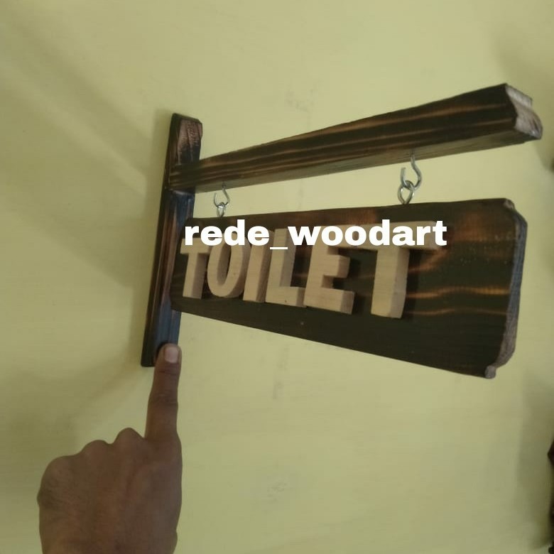 Termurah Papan Nama Kayu/Gantungan Papan Nama/Plang Nama Kayu/Papan Nama 2 Sisi