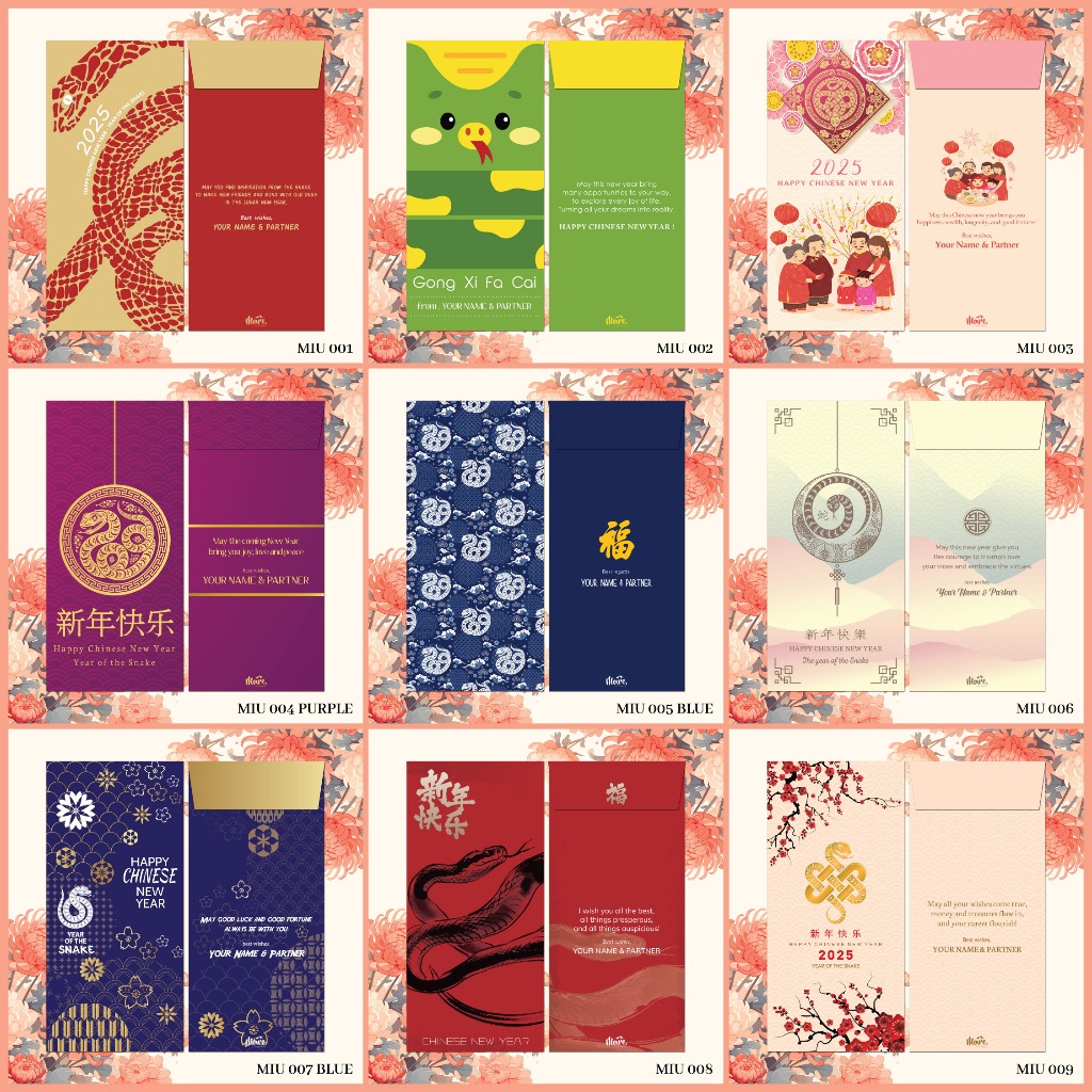 

Custom Angpao Imlek | Chinese New Year | Sincia - Tahun Ular | Year of the Snake (MIU catalog 1)