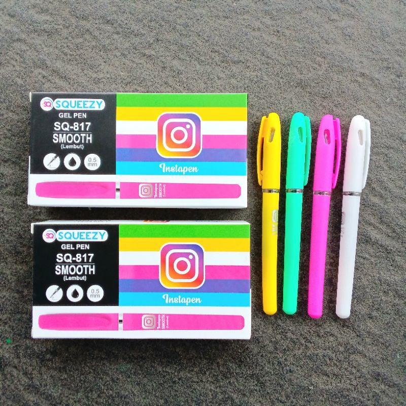 

Pulpen Gel Pen Squeezy SQ-817 ( 12 Pcs ) [ Original ]