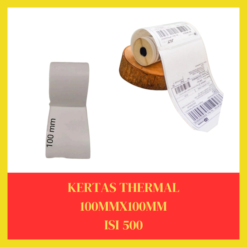 

Label Thermal 100mm x 100mm 1inch Isi 500