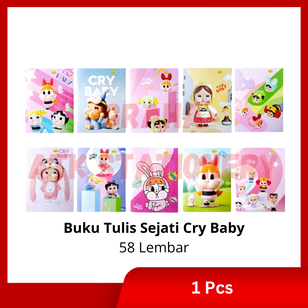 

[1 Pcs] Buku Tulis Cry Baby 58 Lembar Murah / Buku Tulis Murid Anak Sekolah Cry Baby 58 Lembar Murah