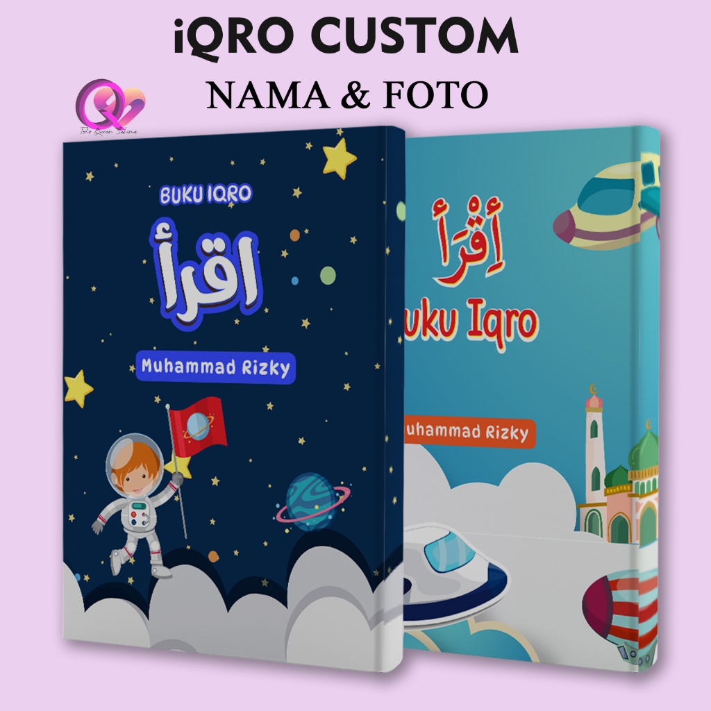 Iqro Anak Custom Nama Iqra Custom Nama Anak Iqro Milenial Iqra Warna Tulis Nama dan Foto