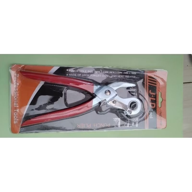 

JLD Punch Piler alat tang pembolong sabuk 9 inch 6 hole size pelubang ikat pinggang.