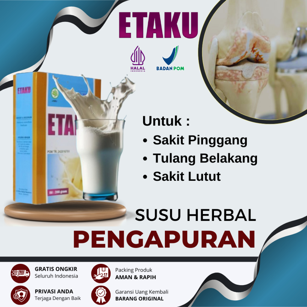 Susu Bubuk untuk Pengapuran Tulang dan Sendi, Obat Tulang Keropos, Obat Osteoporosis, Obat Nyeri Lut