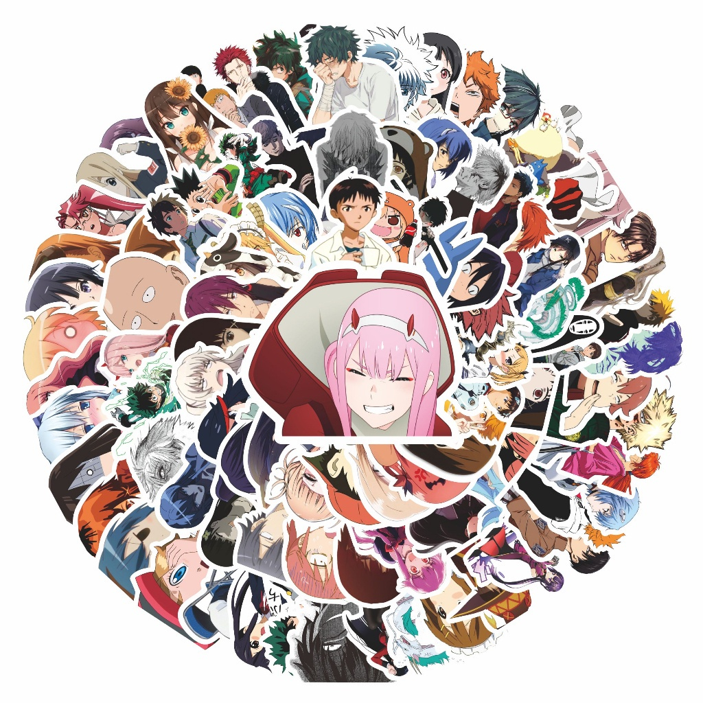 

COD100 Pcs Anime Jepang Lucu Keren Anti Air Untuk Dekorasi Notebook Sepeda Skateboard Handphone DIY