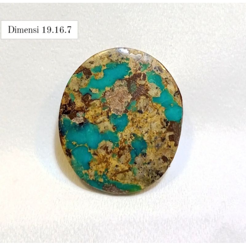 Natural Pirus Persia Biru Toska Urat Emas