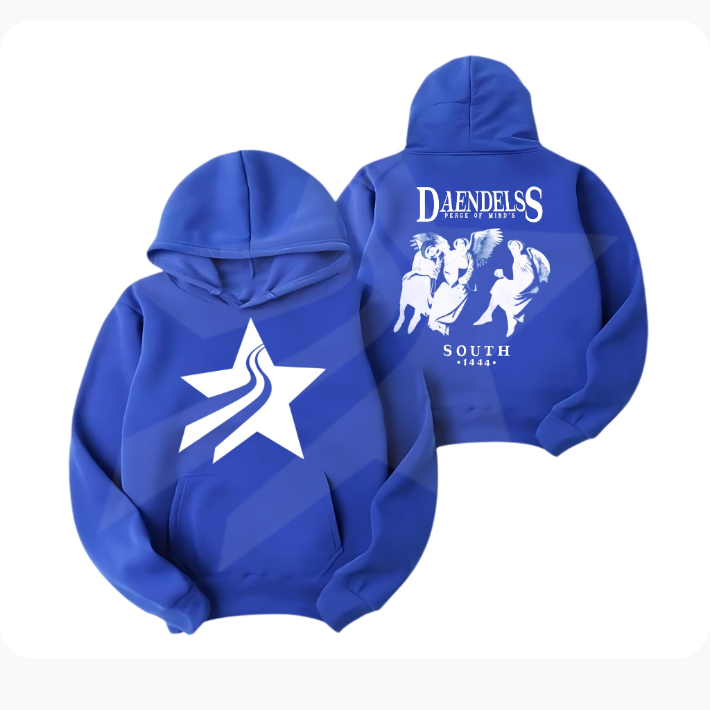 Promo Hoodie Daendels South Peri Biru Bahan Cotton Fleece