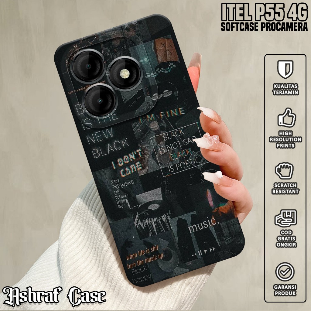 Casing ITEL P55 4G - Casing Hp ITEL P55 4G ( AESTH ) Silikon Hp ITEL P55 4G - Softcase Hp ITEL P55 4