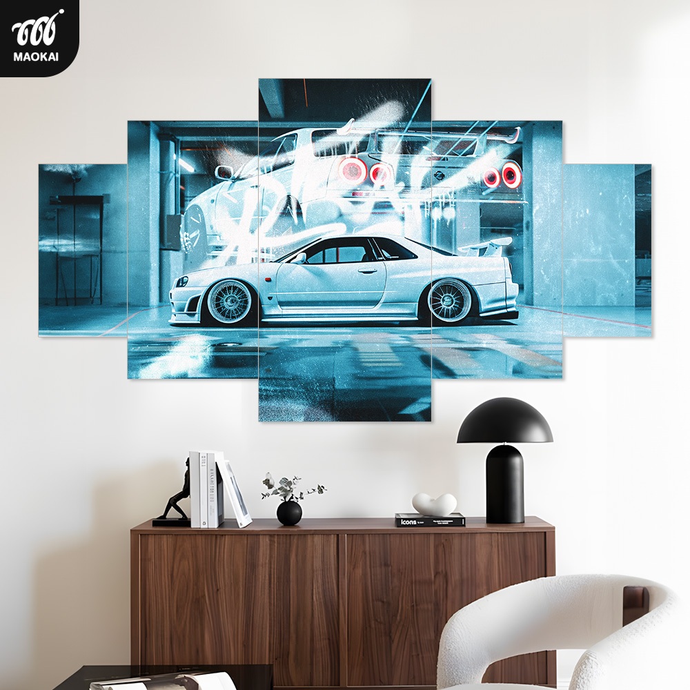 MAOKAI Poster Combo NISSAN GTR R34 SKYLINE