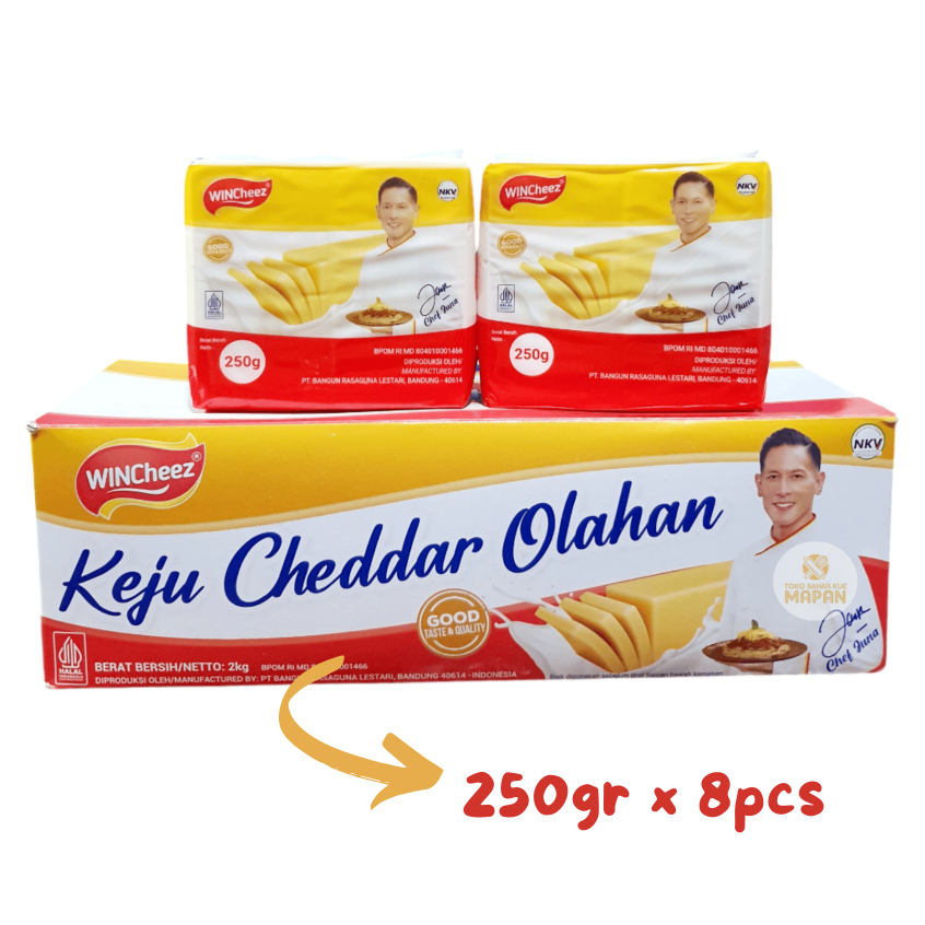 

Wicheez 2Kg Keju Wincheez 250grx8/ Keju Wincheez Cheddar 2Kg