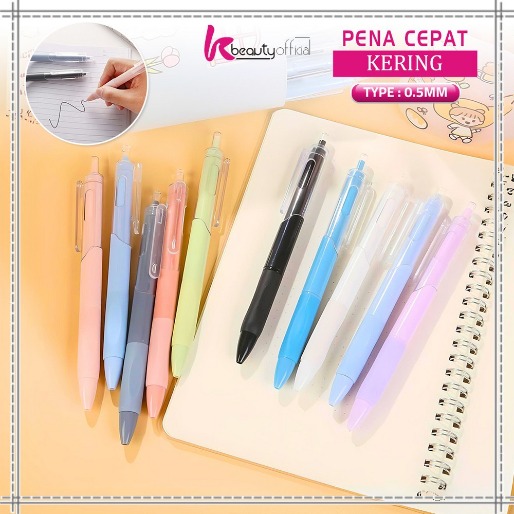 

KB-A100 Pulpen ST Cepat Kering 0.5MM Pulpen Mekanik Cetekan Pena Netral / Retractable Pen Student / Pena Hitam
