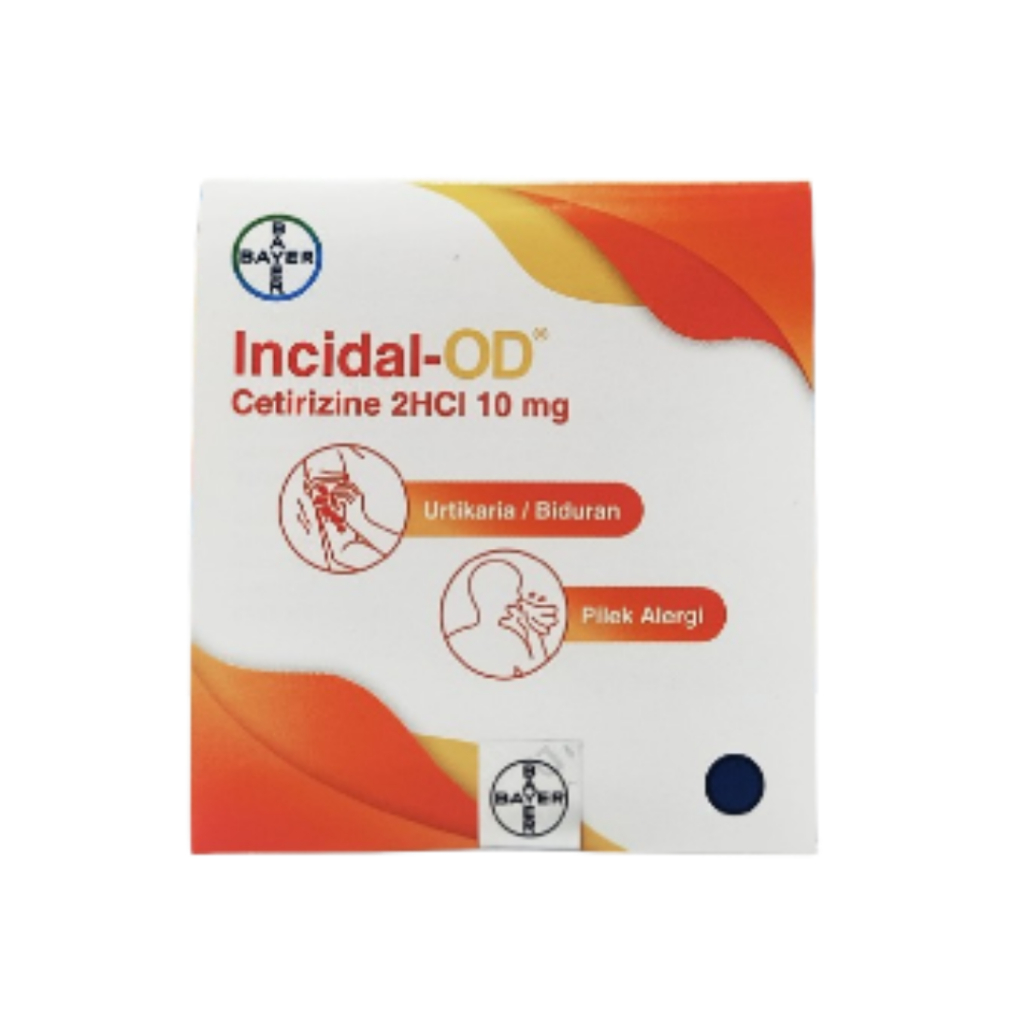 Incidal-OD 4 Kapsul - Cetirizne -  Obat Gatal Karena Alergi