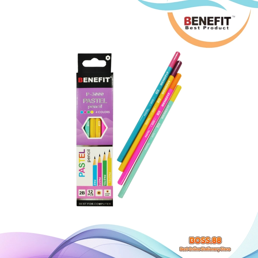 

PENCIL / PENSIL 2B BENEFIT P-3000 PASTEL (12 PCS)