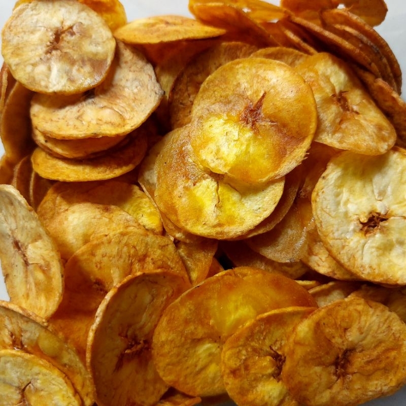 

Kripik pisang tanduk renyah original | 250 gram