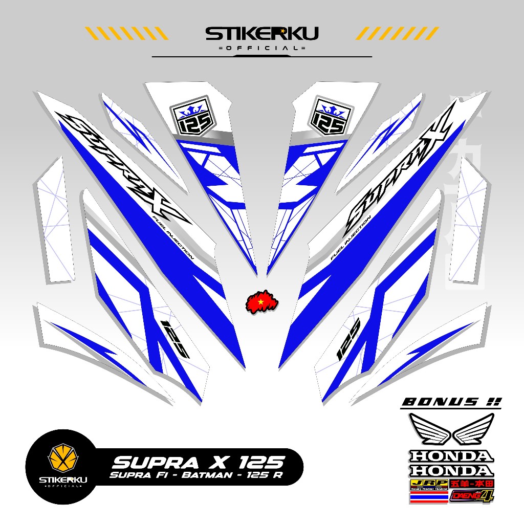 STRIPING SUPRA X 125 MOTIF X30 STIKER SUPRA BATMAN 125 2008 2013 STICKER WAVE 125 STIKERKU DECAL