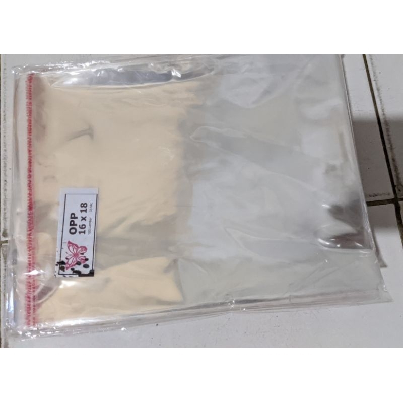 

plastik opp lem ukuran 16 x 18 isi 1000 pcs tebal 0.3 mic