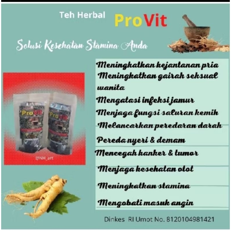 

Teh Provit untuk vitalitas dan kejantanan