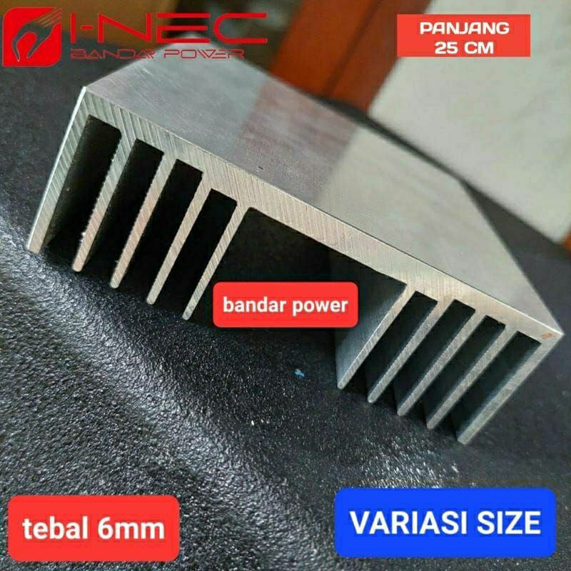 Heatsink / Pendingin 25cm 8 sirip tebal 6mm