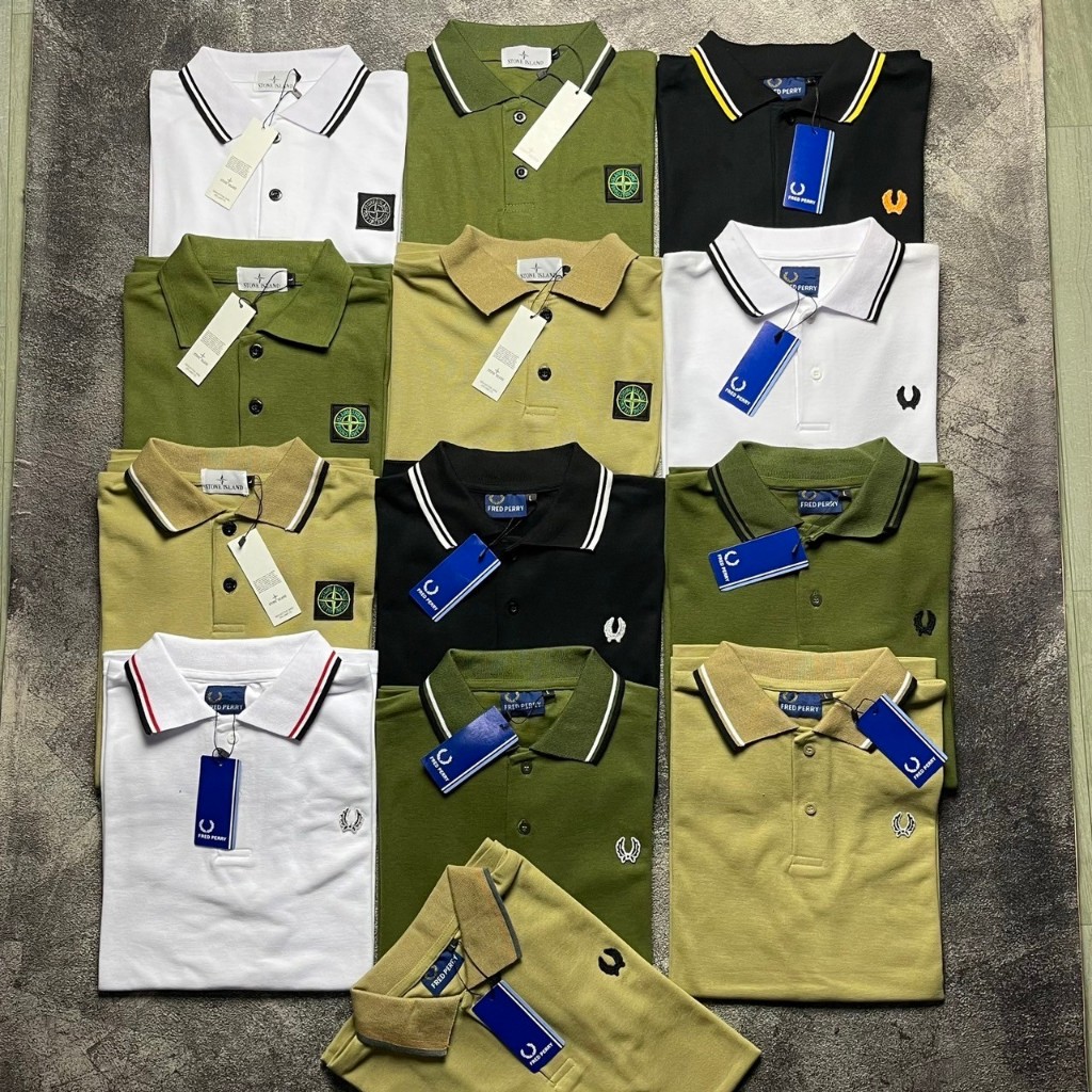 Tshirt Polo Shirt Pique Brended Adidas Stone Island Fred Ferry Original Kaos Polos Distro