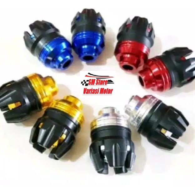Jalu as roda depan jumbo buah naga semua UNIVERSAL motor bisa yaaa buah naga Hitam, Silver, Gold, Me