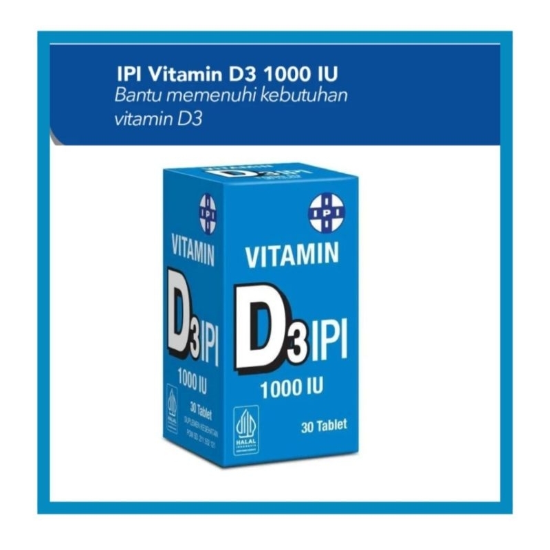 vitamin ipi d3 1000 iu 30 tablet