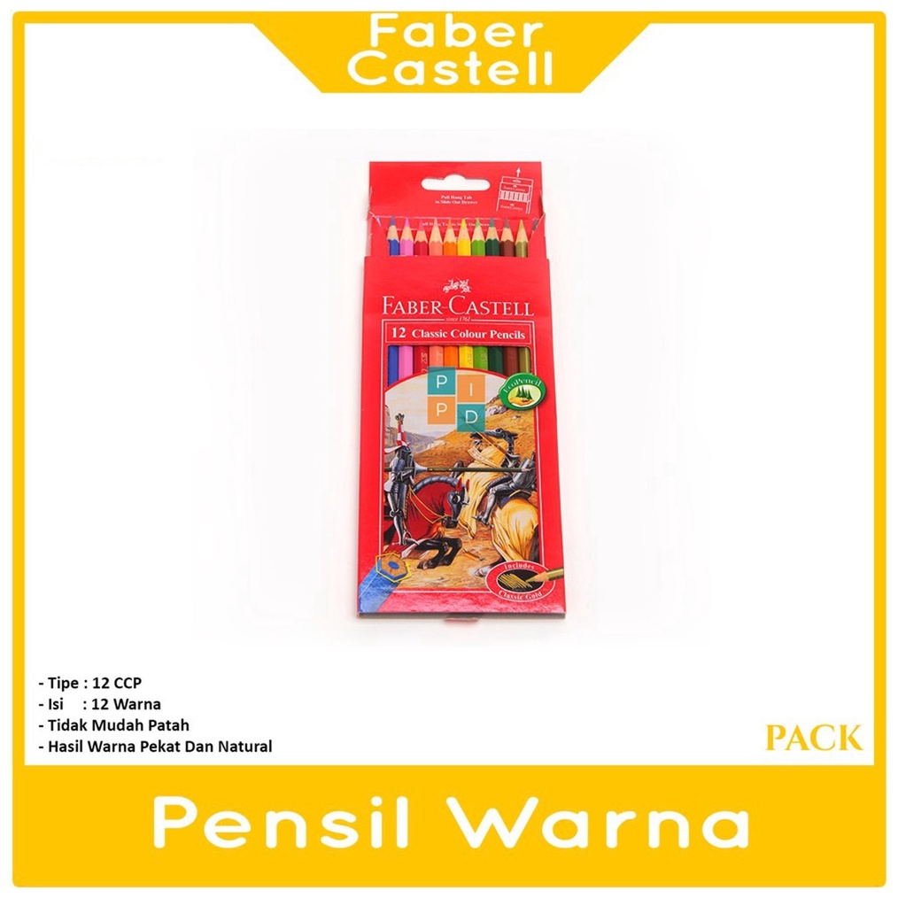 

KODE Y46G FABERCASTELL Pensil Warna Classic 12 Panjang Set