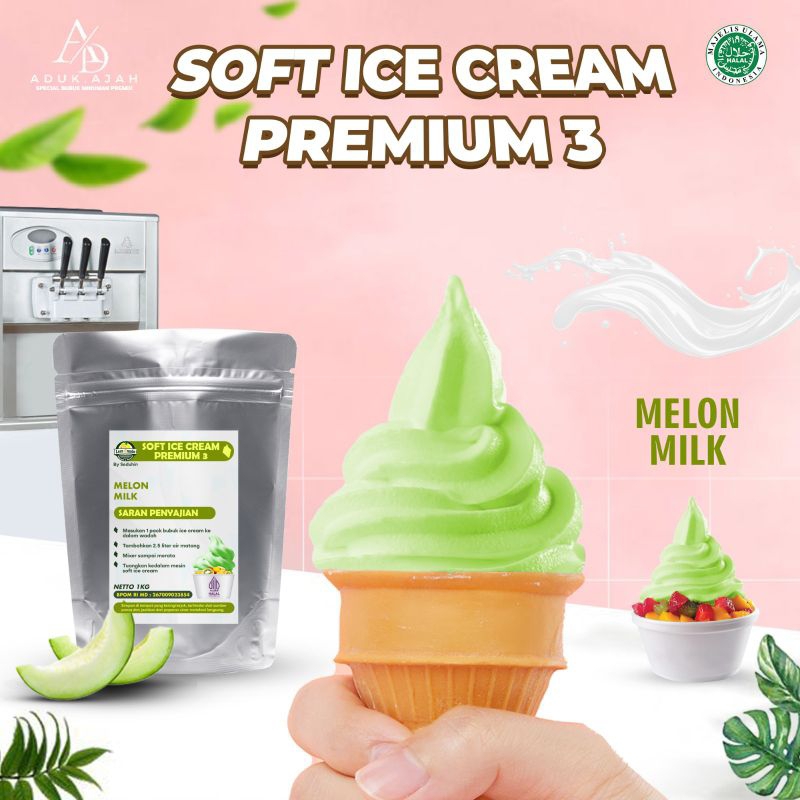 

Bubuk ICECREAM 1000 gram PREMIUM NEW88 / MELON ES KRIM