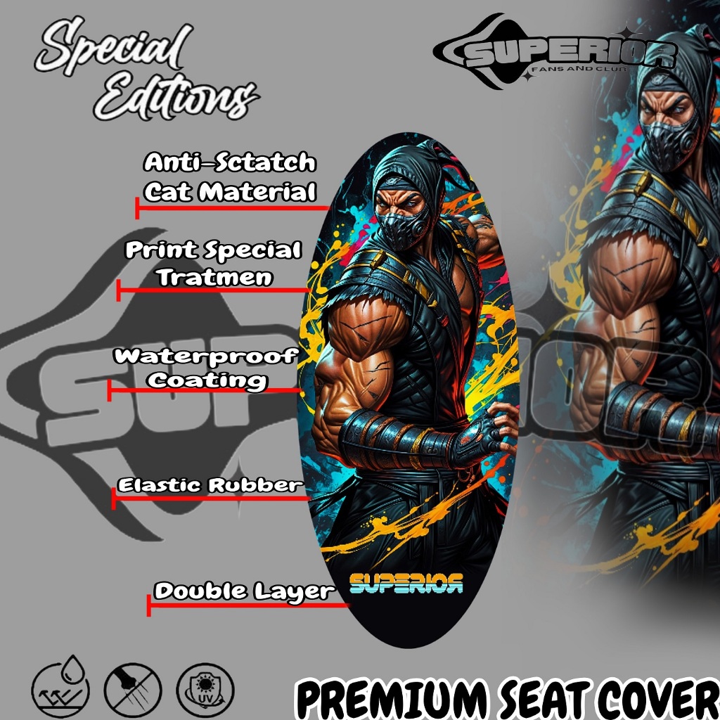 Sarung jok motor full print / Aksesoris motor / Sarung jok motor / Cover jok motor / Modifikasi moto
