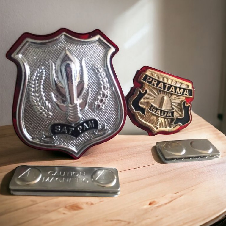 KODE B37T pin kewenangan dan gada pratama akrilik magnet satpam security