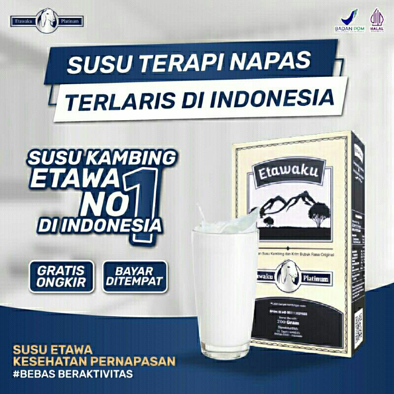 

Etawaku Platinum Susu Kambing Etawa Mampu Atasi Sesak Nafas Dan Nyeri Sendi
