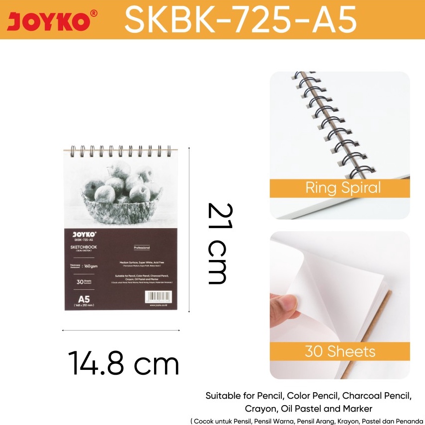 

Murah Terlaris Buku Sketsa Gambar Sketch Book Joyko SKBK725A5