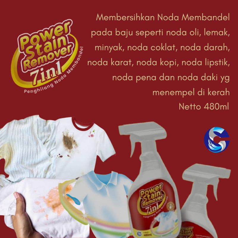 Terlaris Power 7in 1 pembersih noda pakaian oli, lipstik, tinta my way