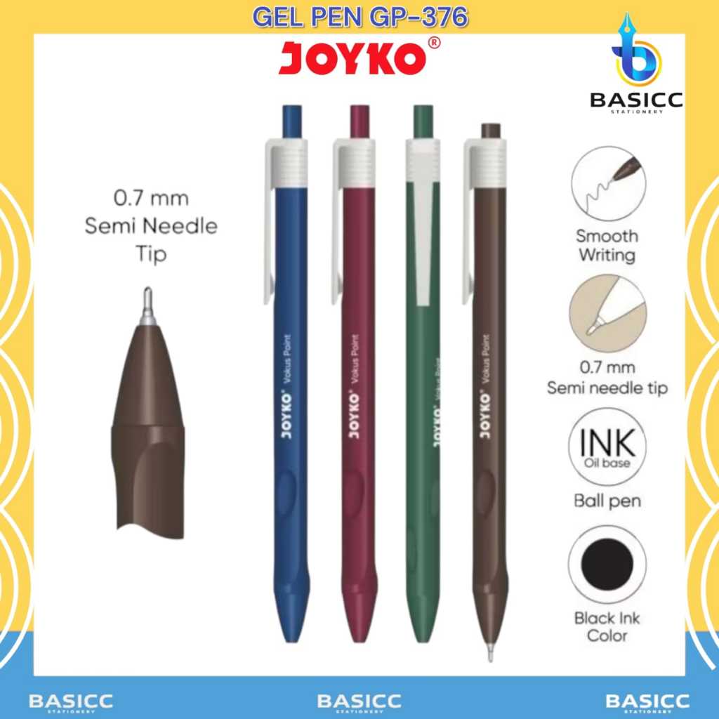

Joyko Ball Pen Pulpen Pena BP-376 Vokus Point 0.7 mm @ 1Pcs
