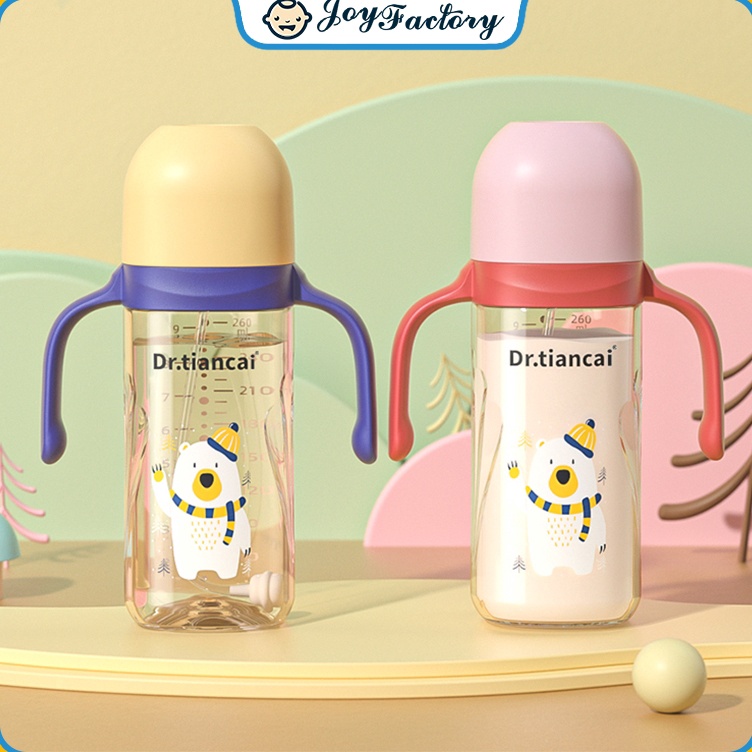 Super Puas 1 Cangkir 3 Dot Botol Susu Bayi Gelas Anak Anti Tumpah Botol Kartun 32ML Bayi Susu Bottle