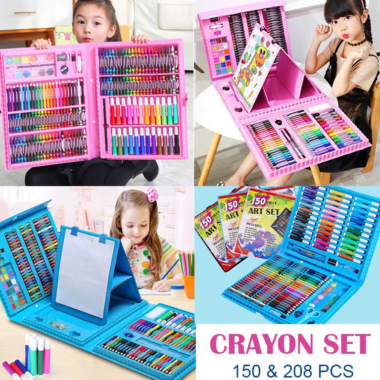 

KODE J62Z Crayon Set Anak Pensil Warna 15pc 28pc Set Krayon Spidol Gambar Mewarnai Anak