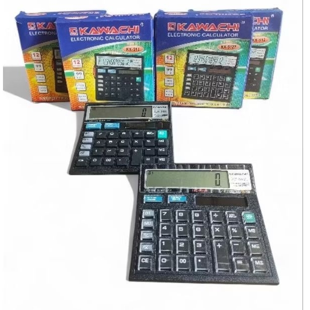 

KALKULATOR KAWACHI 12 digit CHECK CORRECT/LAYAR LEBAR/ CHECK ULANG