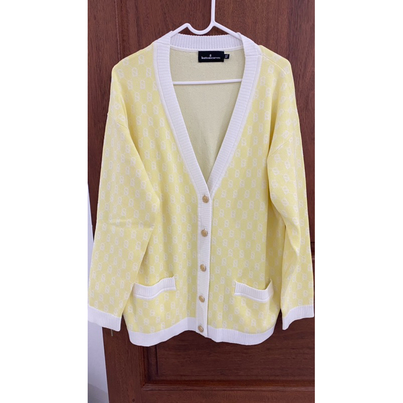 buttonscarves signature monogram cardigan xl