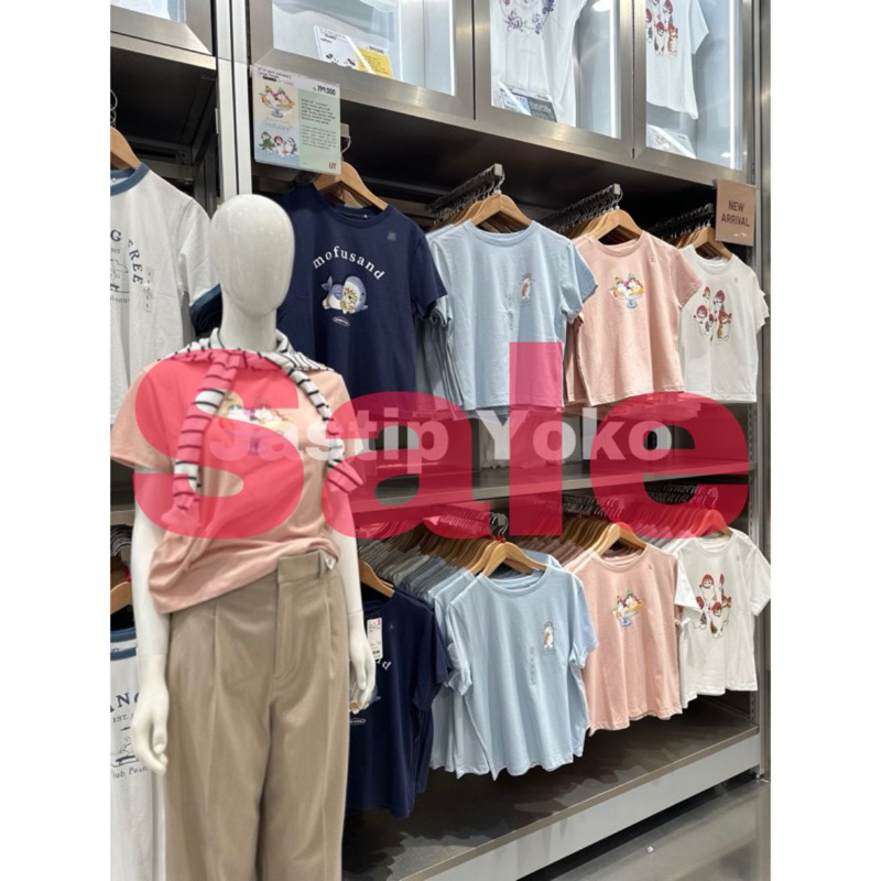 WOMEN UT mofusand Lengan Pendek UNIQLO