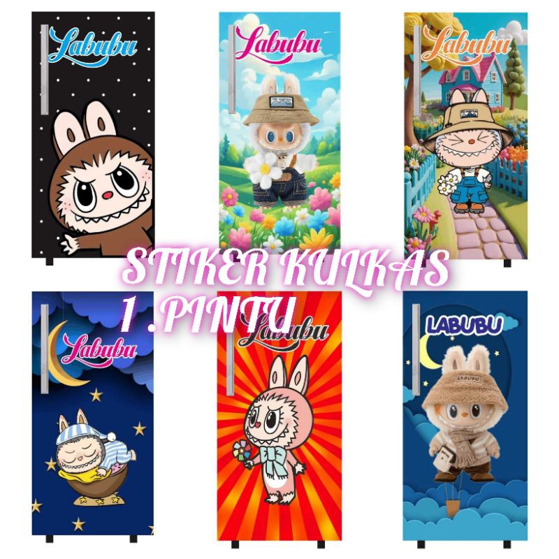 STIKER KULKAS 1 PINTU MOTIF KARAKTER