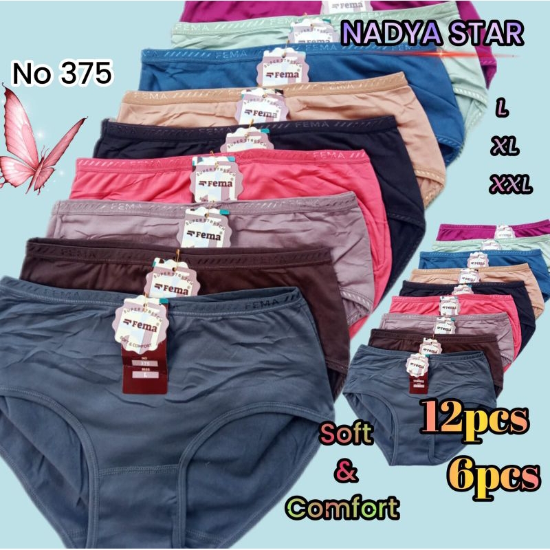 12pcs Celana dalam wanita CD Wanita dewasa Fema