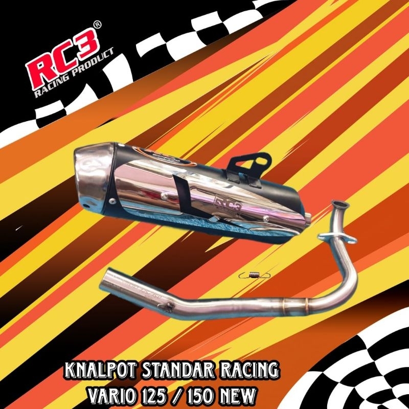 knalpot RC3 standar bobok type Pro beat karbu beat fi Scoopy karbu Scoopy fi Genio beat deluxe Vario