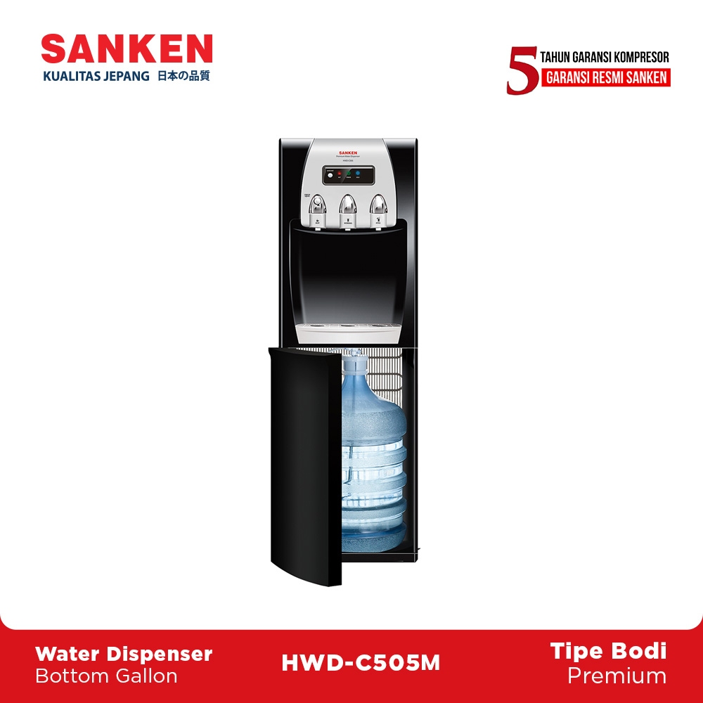 Sanken Dispenser Galon Bawah HWD-C505M Dispenser Bottom Kompresor