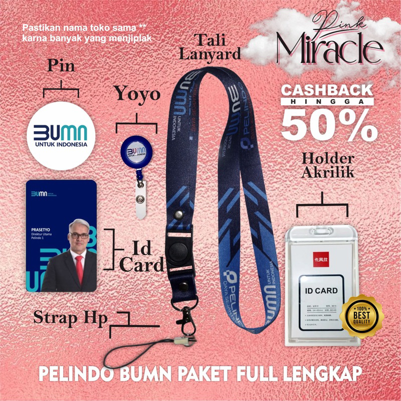 

Tali Lanyard PELINDO / Tali Idcard PELINDO [Ready stock] Termurah