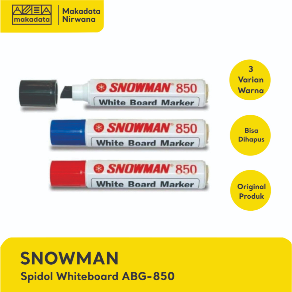 

SNOWMAN SPIDOL WHITEBOARD MARKER ABG-850 (1PCS)