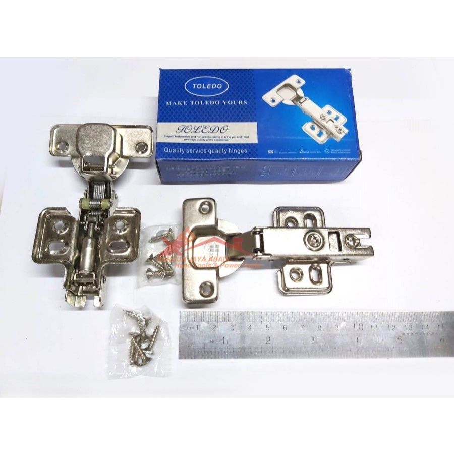 Engsel sendok Toledo Hidrolik Lurus (harga per pcs) / Engsel Lemari Berkualitas BJA