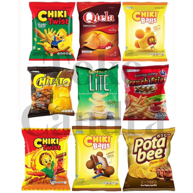 

10 PCS : CHITATO / CHIKI TWIST / QTELA / CHIKI BALLS / LITE / KENTANG 2000